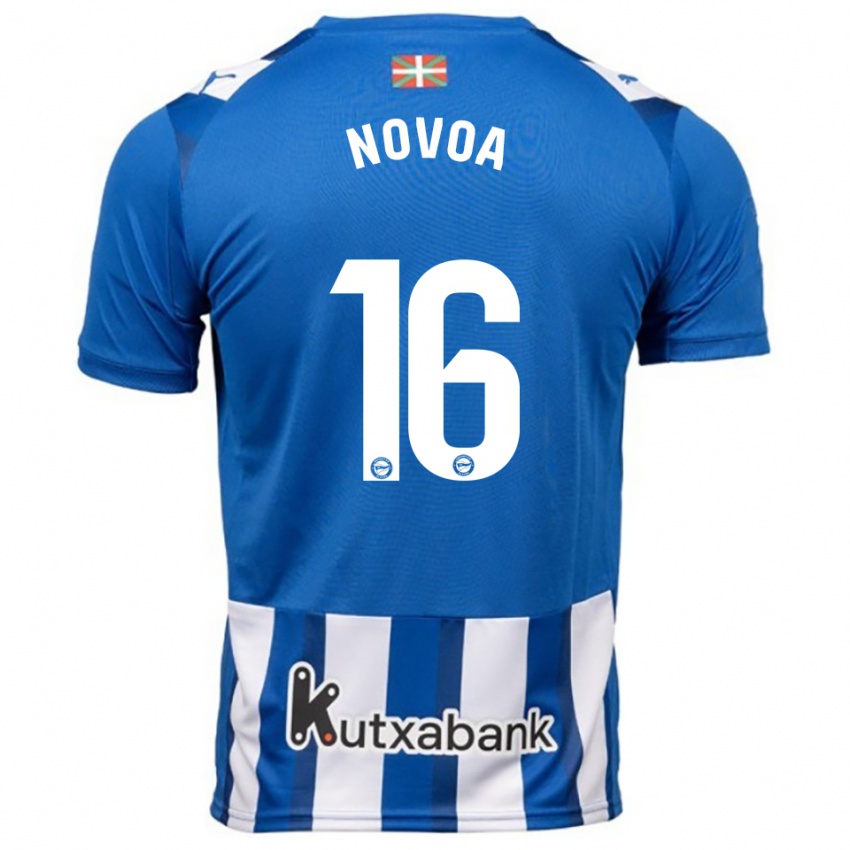 נשים הוגו נובואה #16 כחול לבן ג'רזי ביתית 2025/26 חולצה קצרה