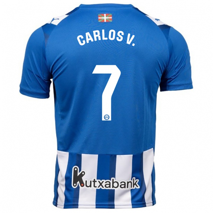 נשים קרלוס ויסנטה #7 כחול לבן ג'רזי ביתית 2025/26 חולצה קצרה