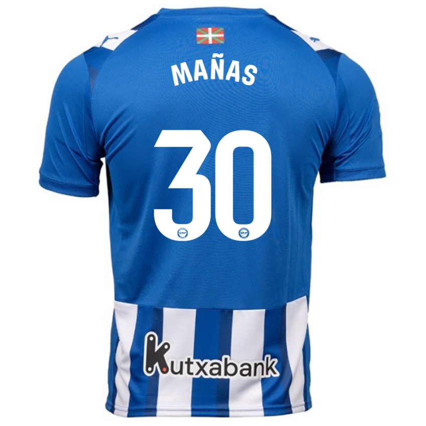 נשים Aitor Mañas #30 כחול לבן ג'רזי ביתית 2025/26 חולצה קצרה