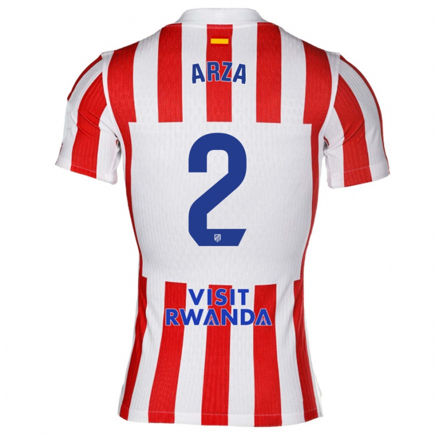 נשים David Arza #2 אדום לבן ג'רזי ביתית 2025/26 חולצה קצרה