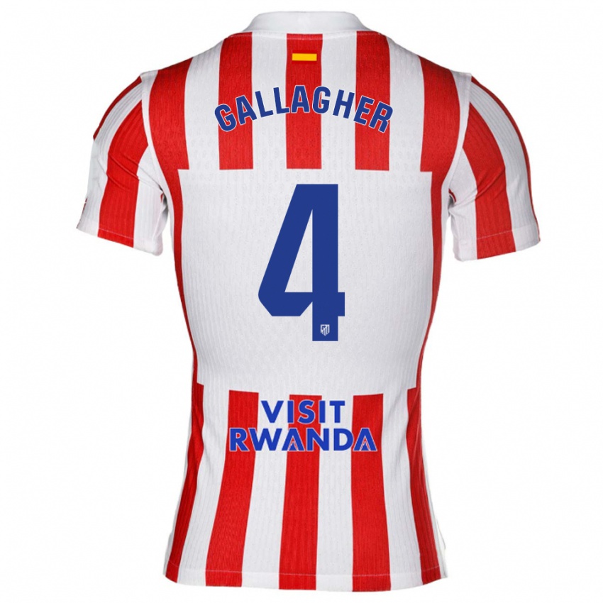 נשים קונור גלאגר #4 אדום לבן ג'רזי ביתית 2025/26 חולצה קצרה