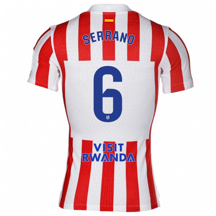 נשים חאבי סראנו #6 אדום לבן ג'רזי ביתית 2025/26 חולצה קצרה