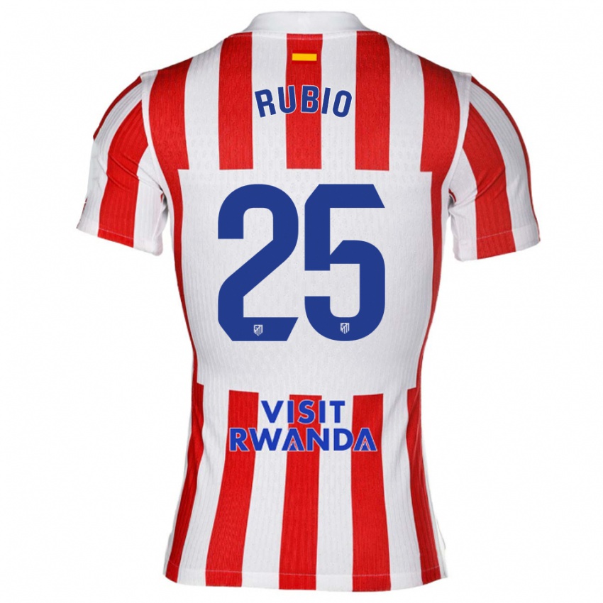 נשים Daniel Rubio #25 אדום לבן ג'רזי ביתית 2025/26 חולצה קצרה