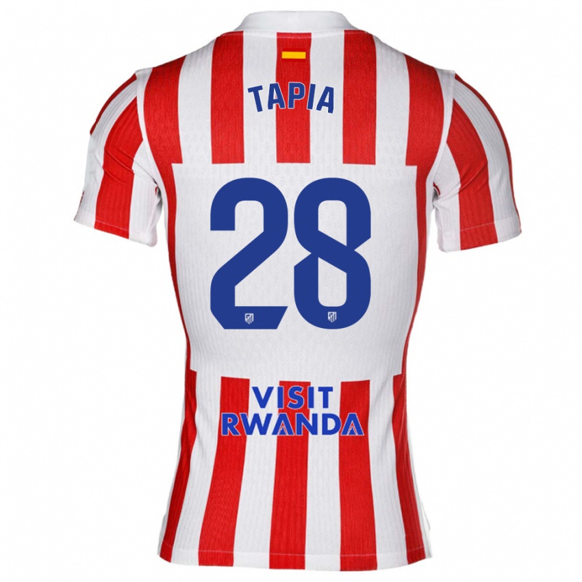 נשים Unai Tapia #28 אדום לבן ג'רזי ביתית 2025/26 חולצה קצרה