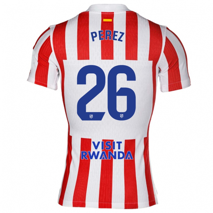 נשים קסניה פרס #26 אדום לבן ג'רזי ביתית 2025/26 חולצה קצרה