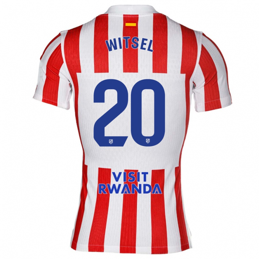 נשים אקסל ויטסל #20 אדום לבן ג'רזי ביתית 2025/26 חולצה קצרה