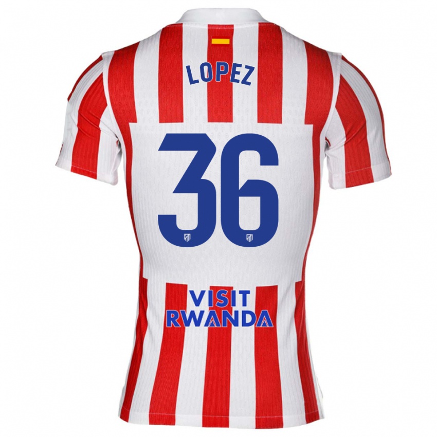 נשים דיוויד לופז #36 אדום לבן ג'רזי ביתית 2025/26 חולצה קצרה
