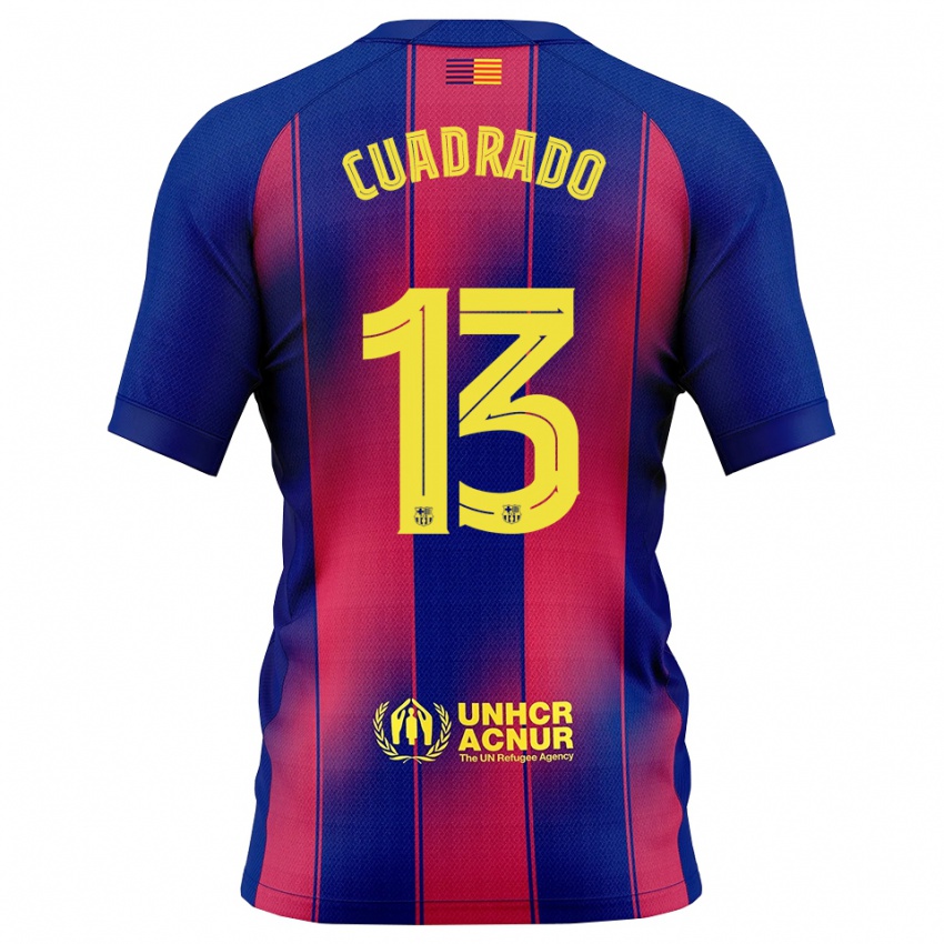 נשים Adrián Cuadrado #13 כחול אדום ג'רזי ביתית 2025/26 חולצה קצרה