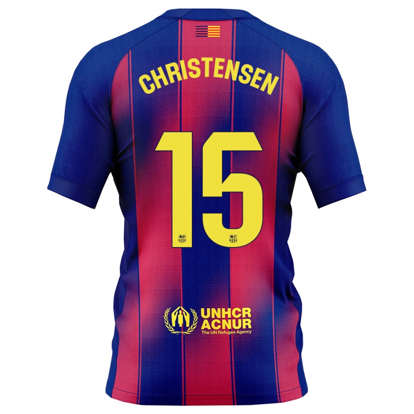 נשים אנדראס כריסטנסן #15 כחול אדום ג'רזי ביתית 2025/26 חולצה קצרה