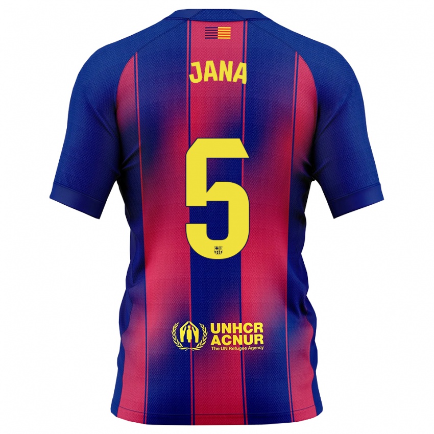 נשים ז'אנה פרננדס #5 כחול אדום ג'רזי ביתית 2025/26 חולצה קצרה