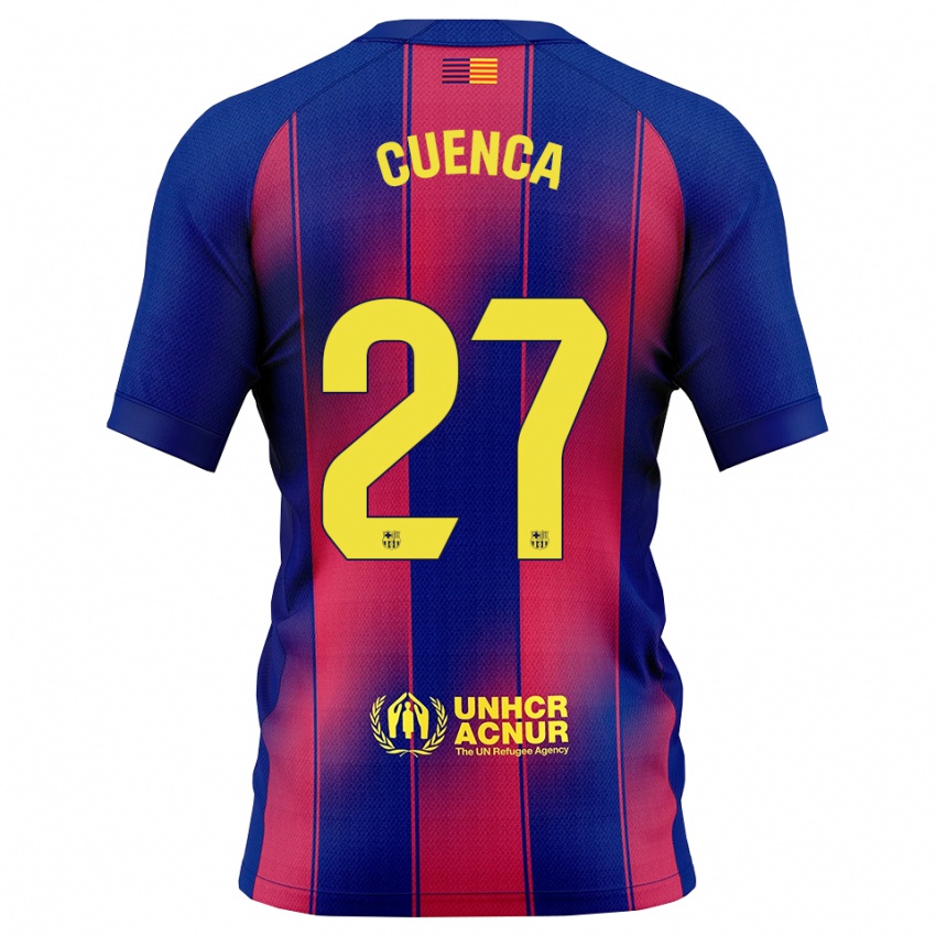 נשים אנדרס קואנקה #27 כחול אדום ג'רזי ביתית 2025/26 חולצה קצרה