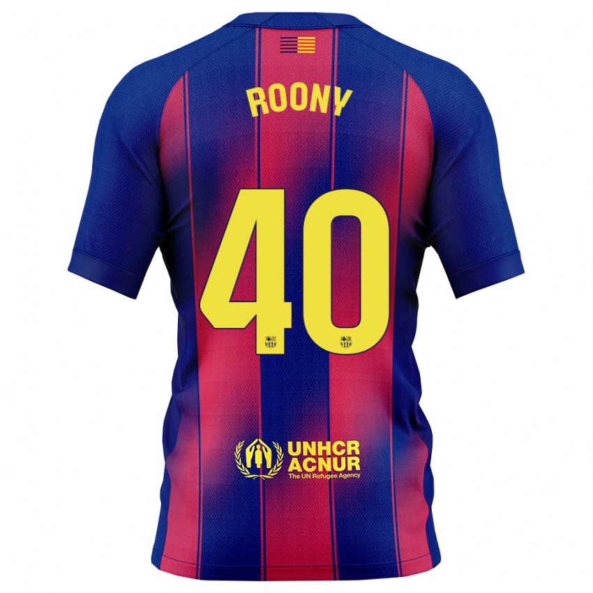 נשים רוני ברדג'י #40 כחול אדום ג'רזי ביתית 2025/26 חולצה קצרה