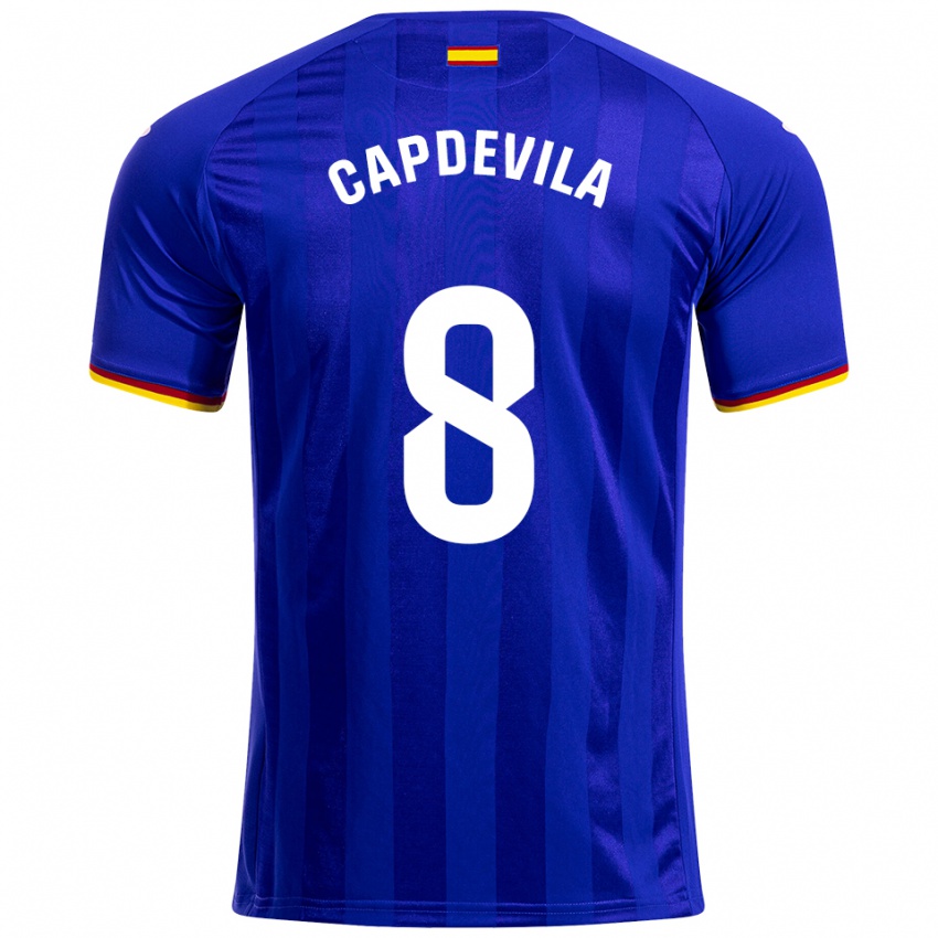 נשים Adrià Capdevila #8 כחול אדום צהוב ג'רזי ביתית 2025/26 חולצה קצרה