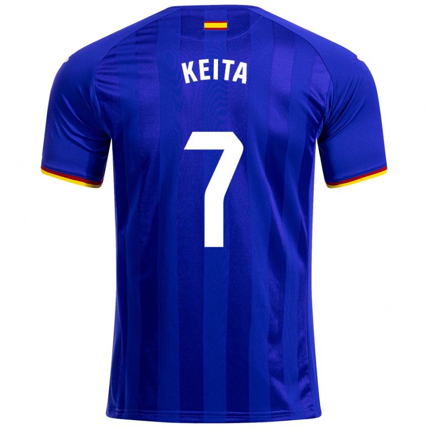נשים Abdoulaye Keita #7 כחול אדום צהוב ג'רזי ביתית 2025/26 חולצה קצרה