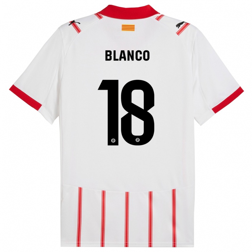 נשים Aaron Blanco #18 לבן אדום ג'רזי ביתית 2025/26 חולצה קצרה