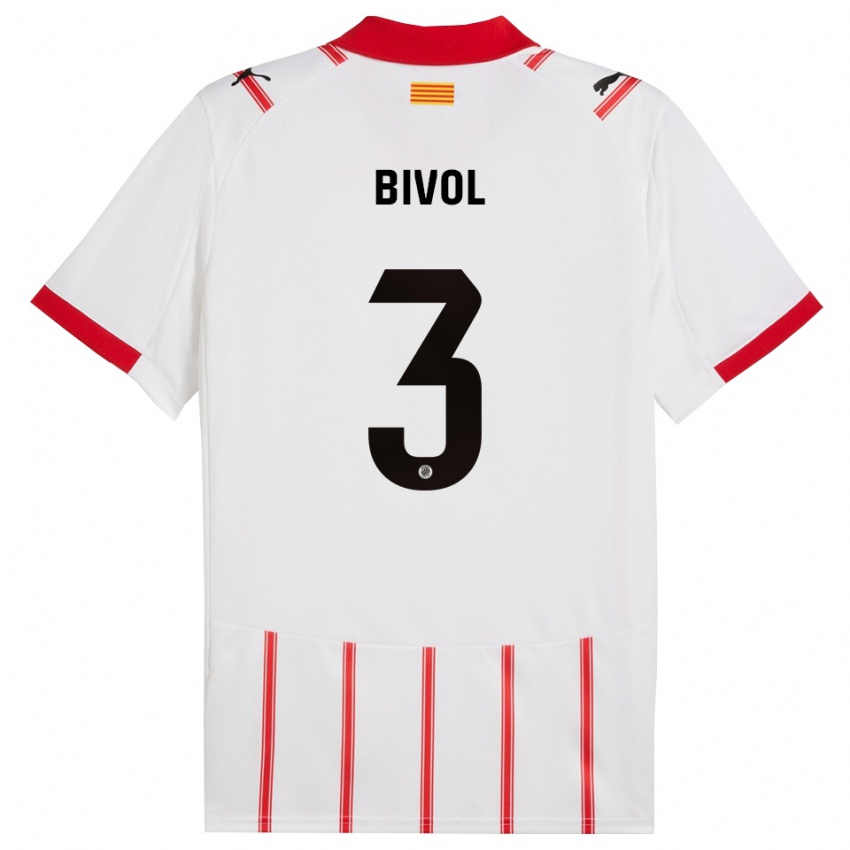 נשים Victor Bivol #3 לבן אדום ג'רזי ביתית 2025/26 חולצה קצרה