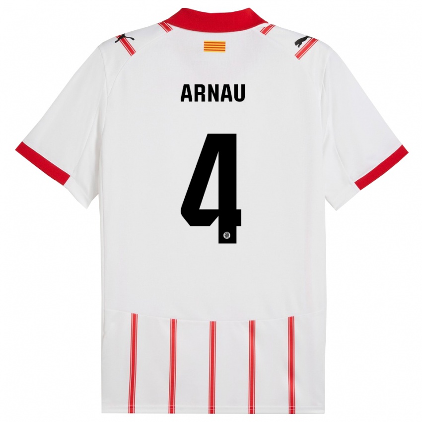 נשים ארנאו מרטינס #4 לבן אדום ג'רזי ביתית 2025/26 חולצה קצרה