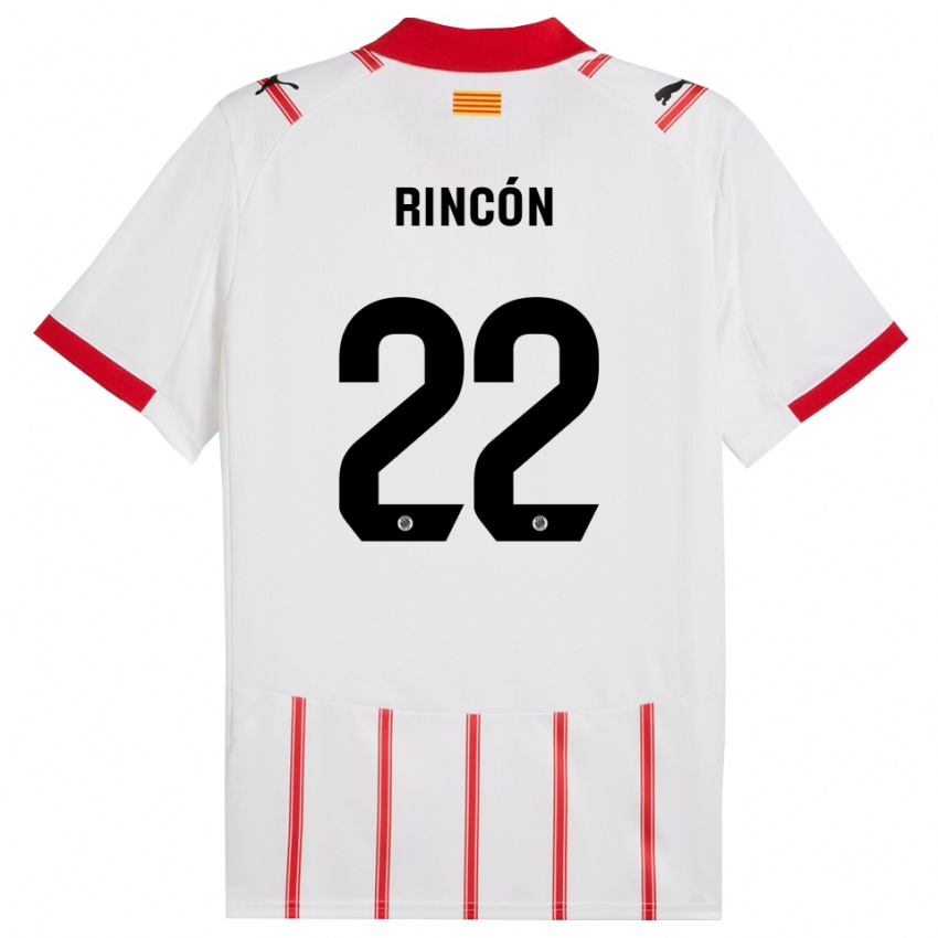נשים הוגו רינקון #22 לבן אדום ג'רזי ביתית 2025/26 חולצה קצרה