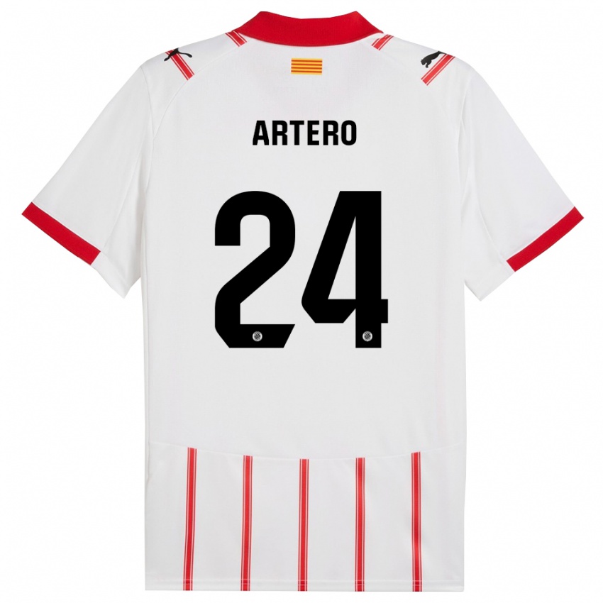 נשים ריקרד ארטרו #24 לבן אדום ג'רזי ביתית 2025/26 חולצה קצרה