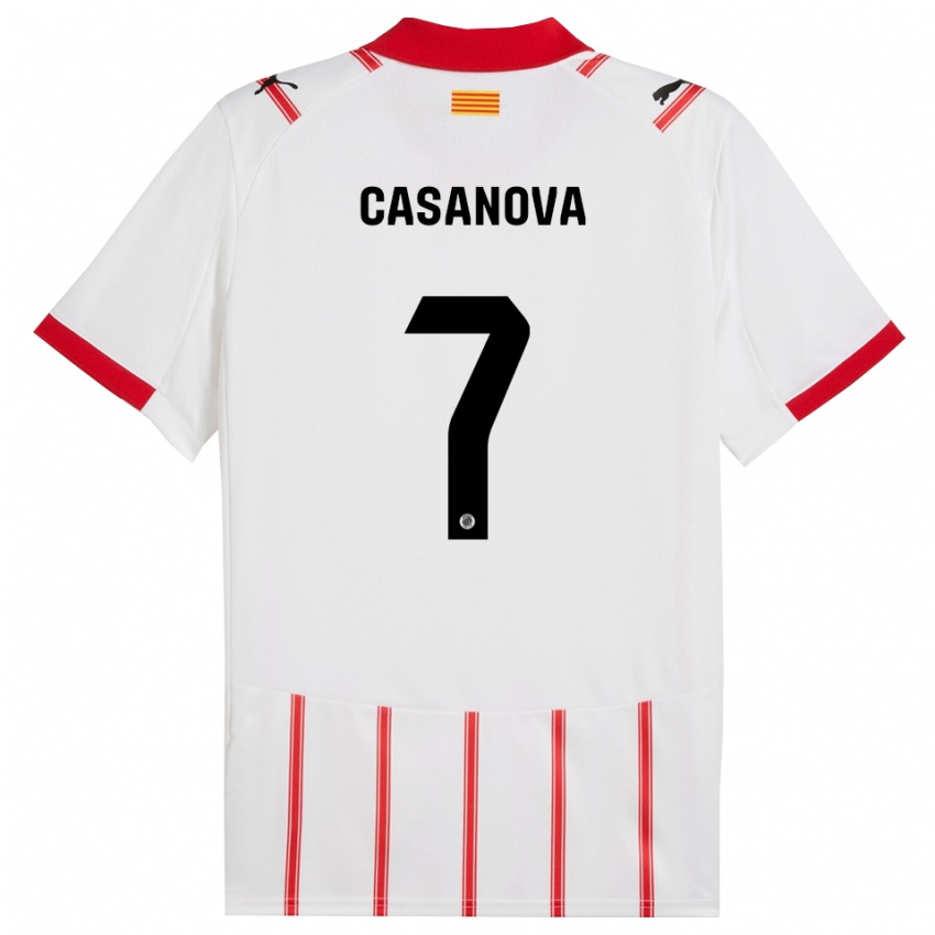 נשים אסטריד קזנובה #7 לבן אדום ג'רזי ביתית 2025/26 חולצה קצרה