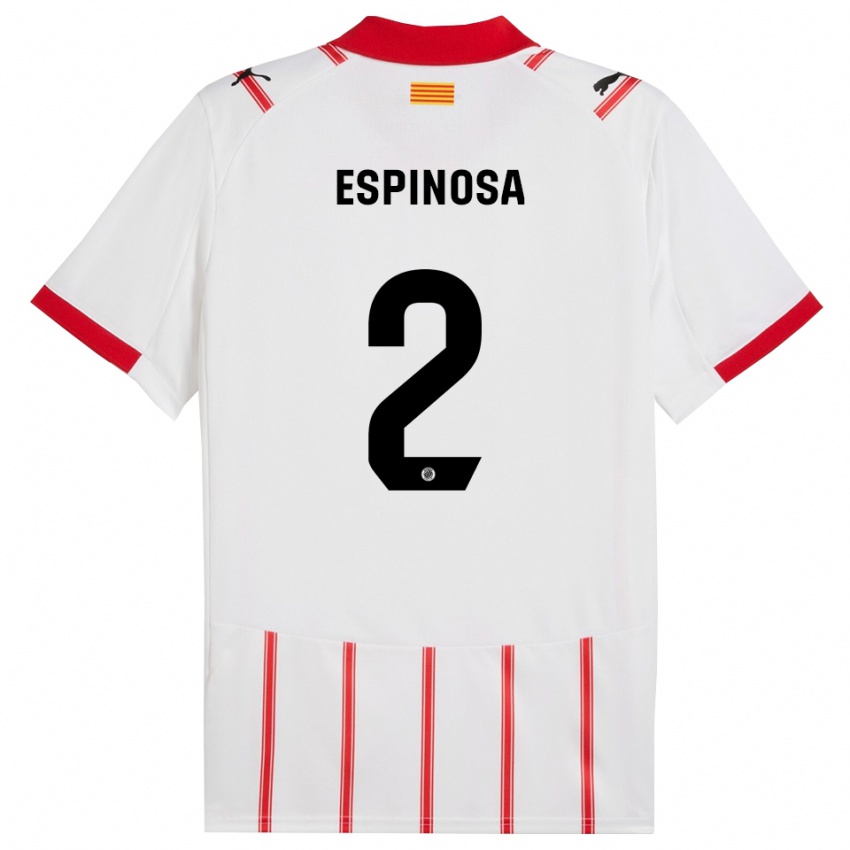 נשים ברנרדו אספינוסה #2 לבן אדום ג'רזי ביתית 2025/26 חולצה קצרה