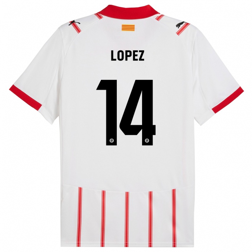 נשים ג'ודית לופז #14 לבן אדום ג'רזי ביתית 2025/26 חולצה קצרה