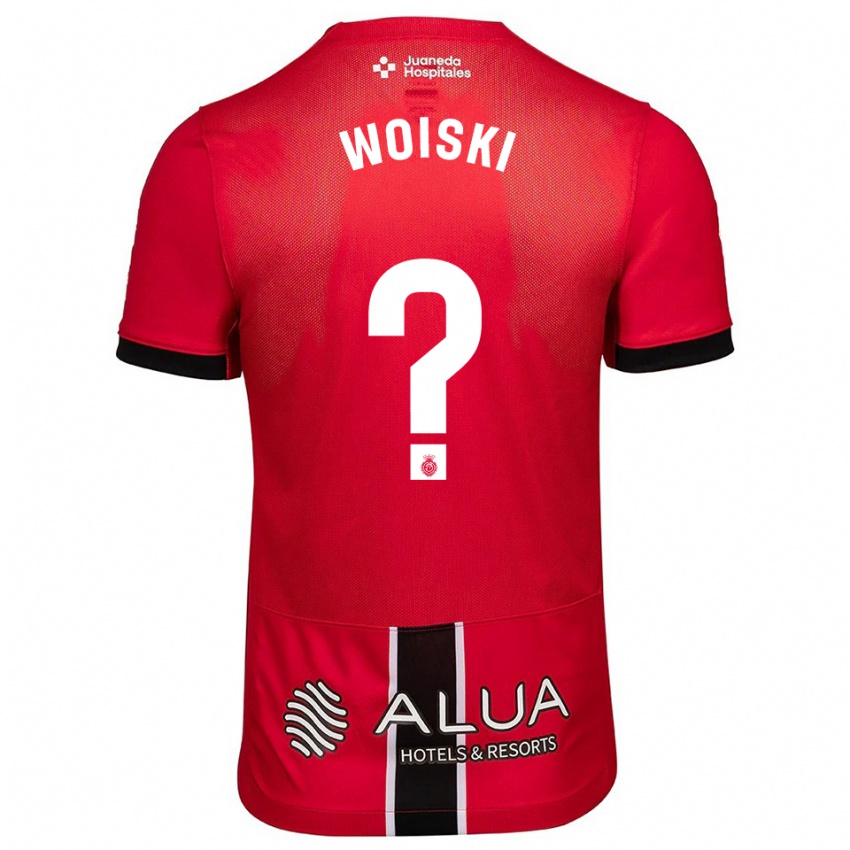 נשים Alex Woiski #0 אדום שחור ג'רזי ביתית 2025/26 חולצה קצרה