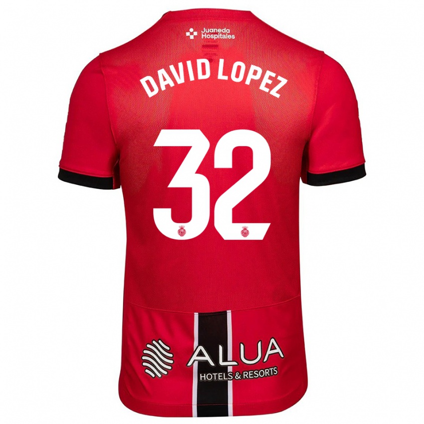 נשים דויד לופס #32 אדום שחור ג'רזי ביתית 2025/26 חולצה קצרה