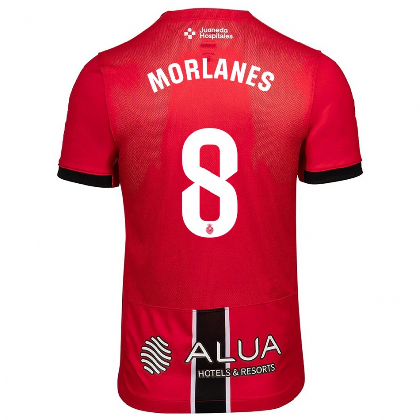 נשים Manu Morlanes #8 אדום שחור ג'רזי ביתית 2025/26 חולצה קצרה
