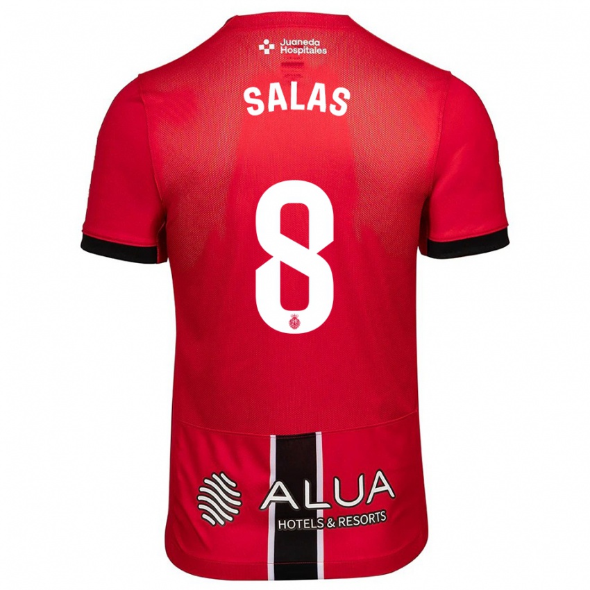 נשים יאן סאלאס #8 אדום שחור ג'רזי ביתית 2025/26 חולצה קצרה