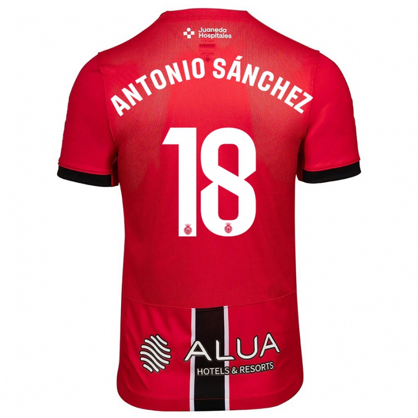 נשים אנטוניו סאנצ'ס #18 אדום שחור ג'רזי ביתית 2025/26 חולצה קצרה