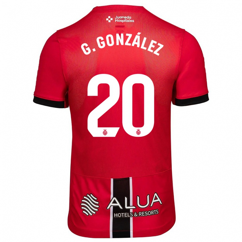 נשים ג'ובאני גונסאלס #20 אדום שחור ג'רזי ביתית 2025/26 חולצה קצרה