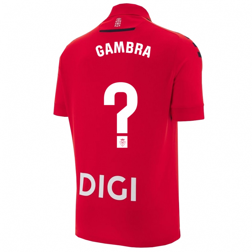 נשים ג'ווי גמברה #0 אדום שחור ג'רזי ביתית 2025/26 חולצה קצרה