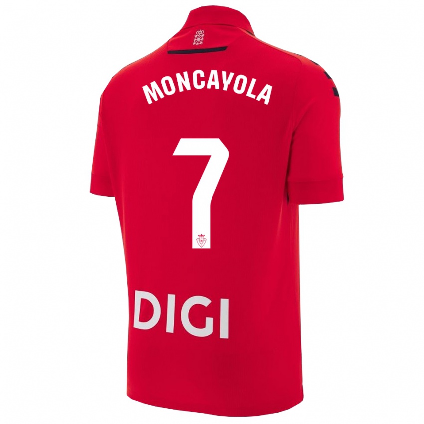 נשים ג'ון מונקאיולה #7 אדום שחור ג'רזי ביתית 2025/26 חולצה קצרה