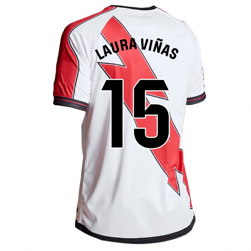 נשים Laura Viñas Herrera #15 לבן אדום ג'רזי ביתית 2025/26 חולצה קצרה