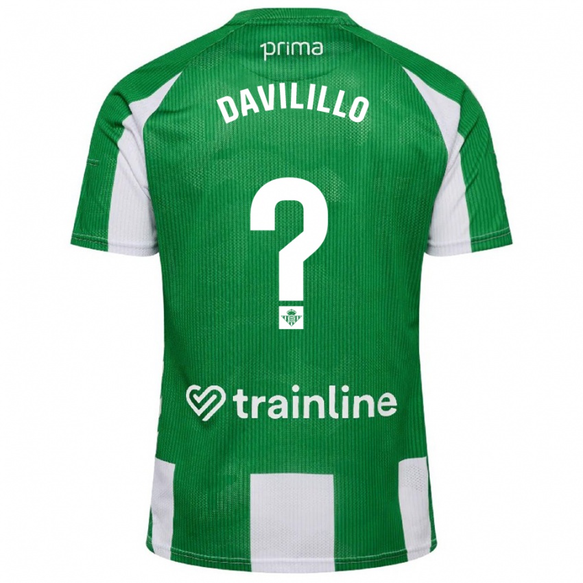 נשים Davilillo #0 ירוק לבן ג'רזי ביתית 2025/26 חולצה קצרה