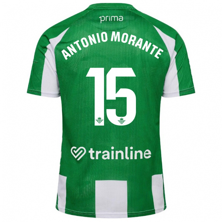 נשים José Antonio Morante #15 ירוק לבן ג'רזי ביתית 2025/26 חולצה קצרה