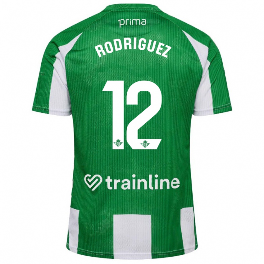 נשים ריקרדו רודריגז #12 ירוק לבן ג'רזי ביתית 2025/26 חולצה קצרה