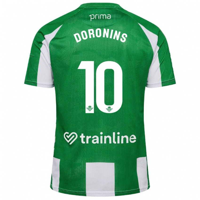 נשים Nikita Doronins #10 ירוק לבן ג'רזי ביתית 2025/26 חולצה קצרה