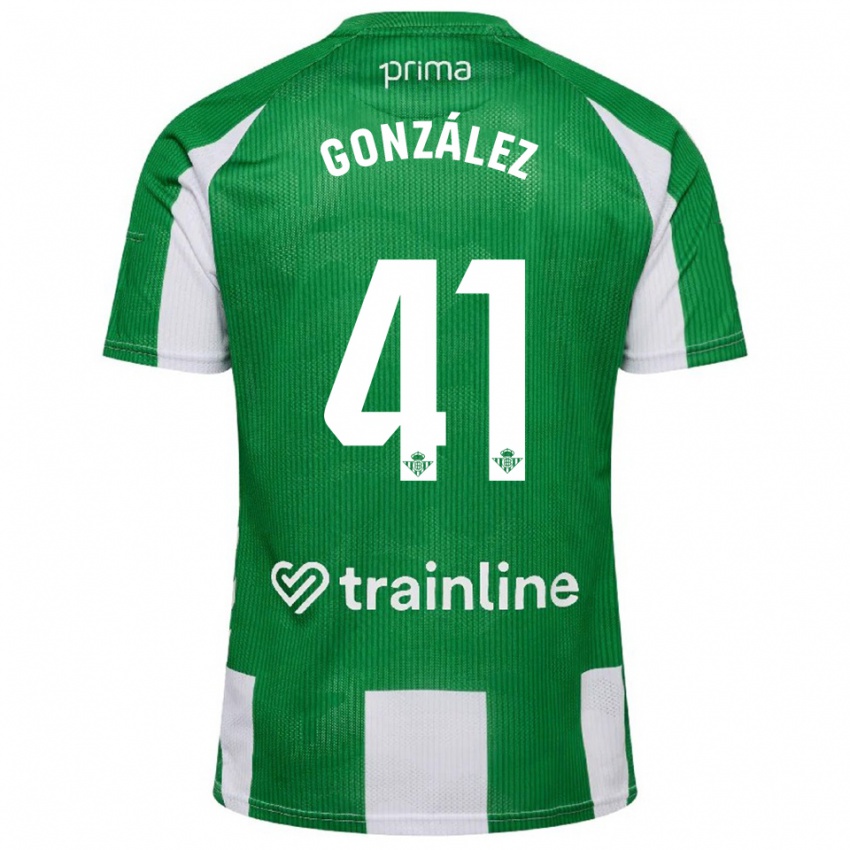 נשים Manu González #41 ירוק לבן ג'רזי ביתית 2025/26 חולצה קצרה
