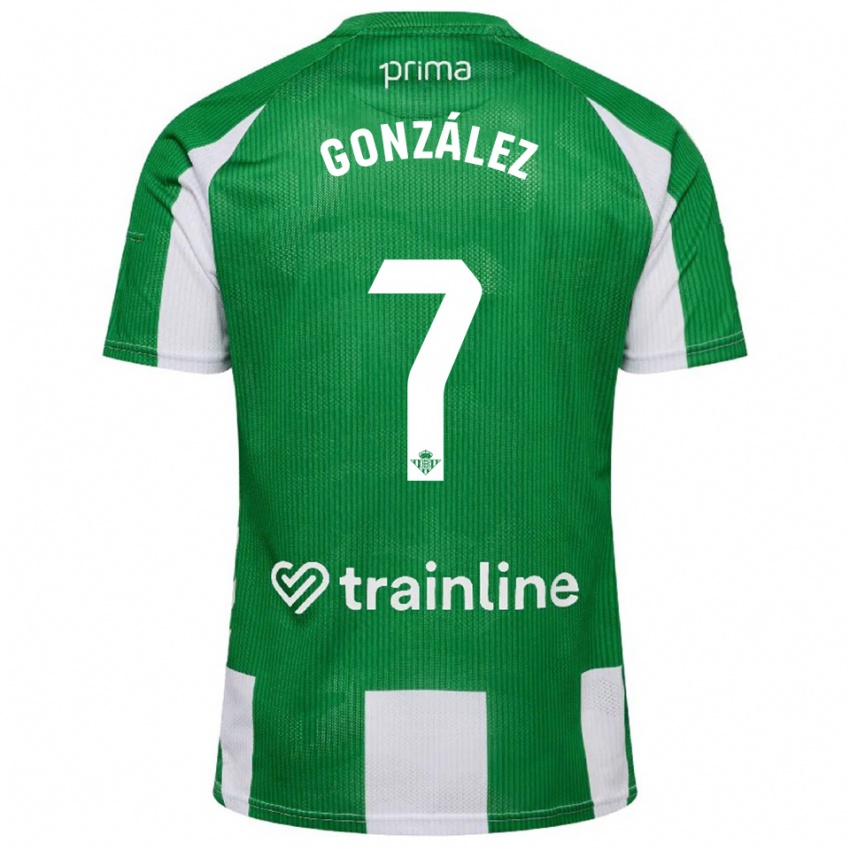 נשים Antonio González #7 ירוק לבן ג'רזי ביתית 2025/26 חולצה קצרה