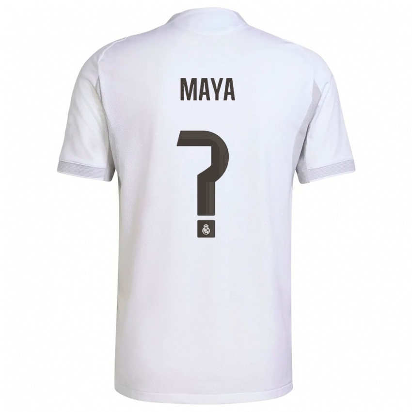 נשים קדושי המאיה #0 לבן צהוב ג'רזי ביתית 2025/26 חולצה קצרה