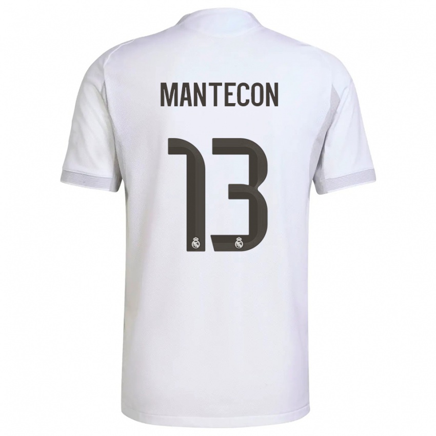 נשים הוגו מנטקון #13 לבן צהוב ג'רזי ביתית 2025/26 חולצה קצרה