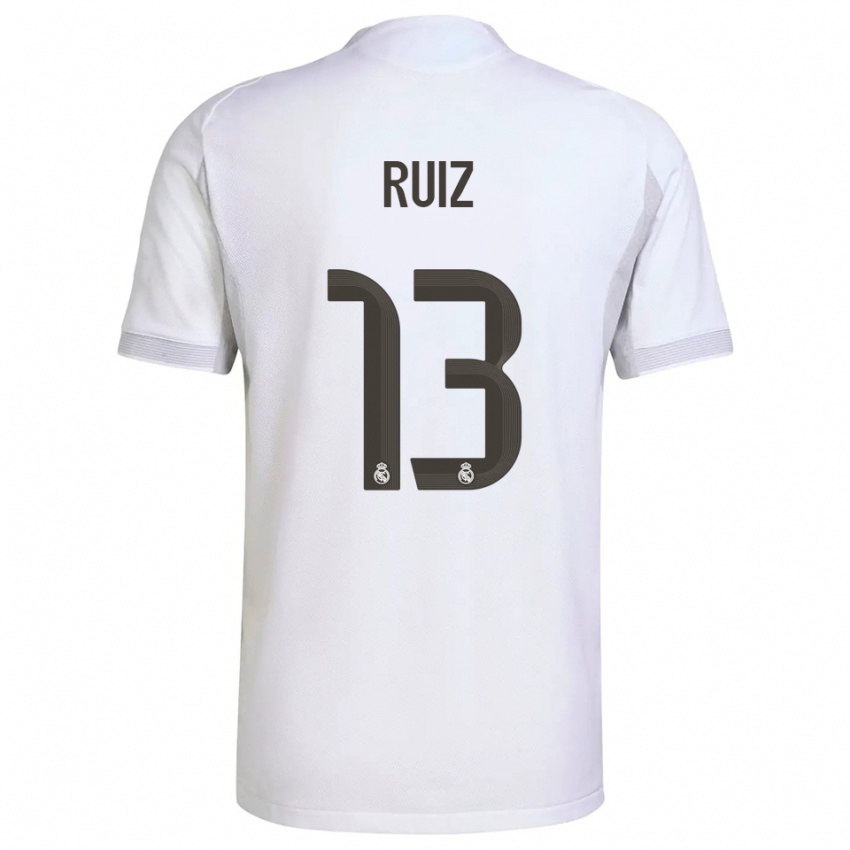 נשים גיירמו רואיז #13 לבן צהוב ג'רזי ביתית 2025/26 חולצה קצרה