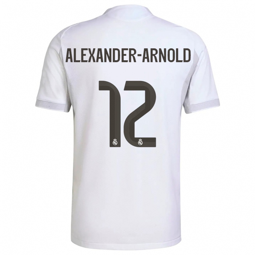 נשים טרנט אלכסנדר-ארנולד #12 לבן צהוב ג'רזי ביתית 2025/26 חולצה קצרה