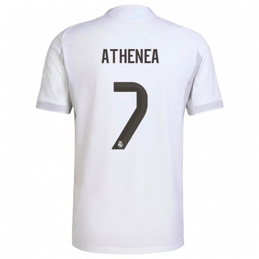 נשים אתנה של הטירה #7 לבן צהוב ג'רזי ביתית 2025/26 חולצה קצרה