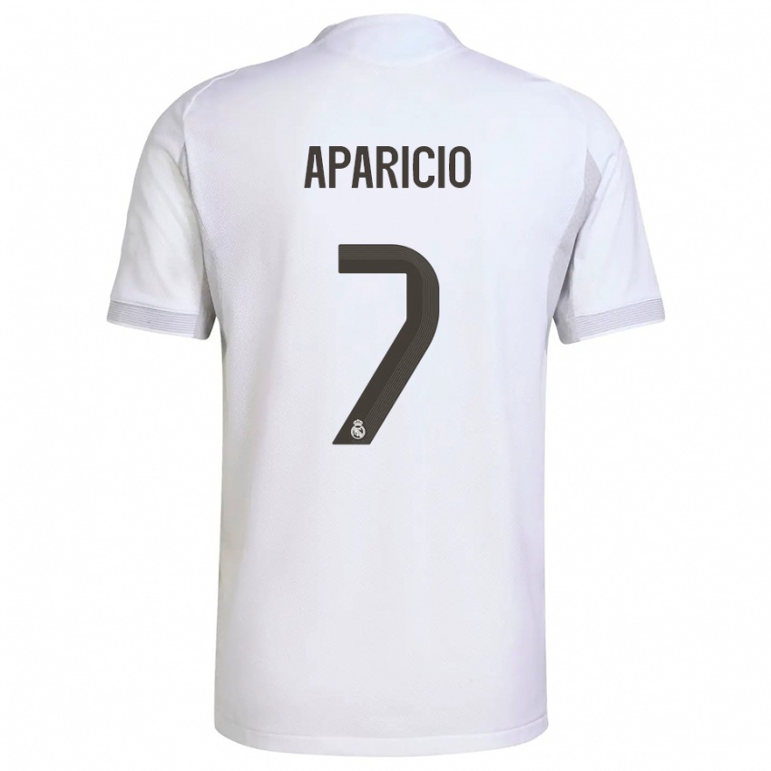 נשים אסטבן אפריסיו #7 לבן צהוב ג'רזי ביתית 2025/26 חולצה קצרה