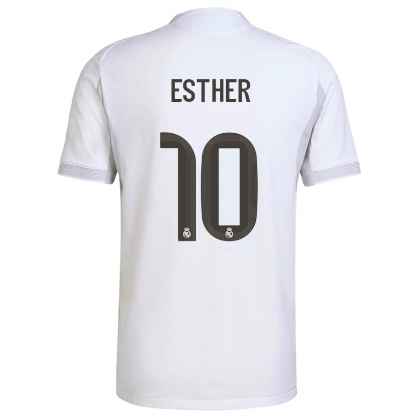 נשים אסתר גונזלס #10 לבן צהוב ג'רזי ביתית 2025/26 חולצה קצרה