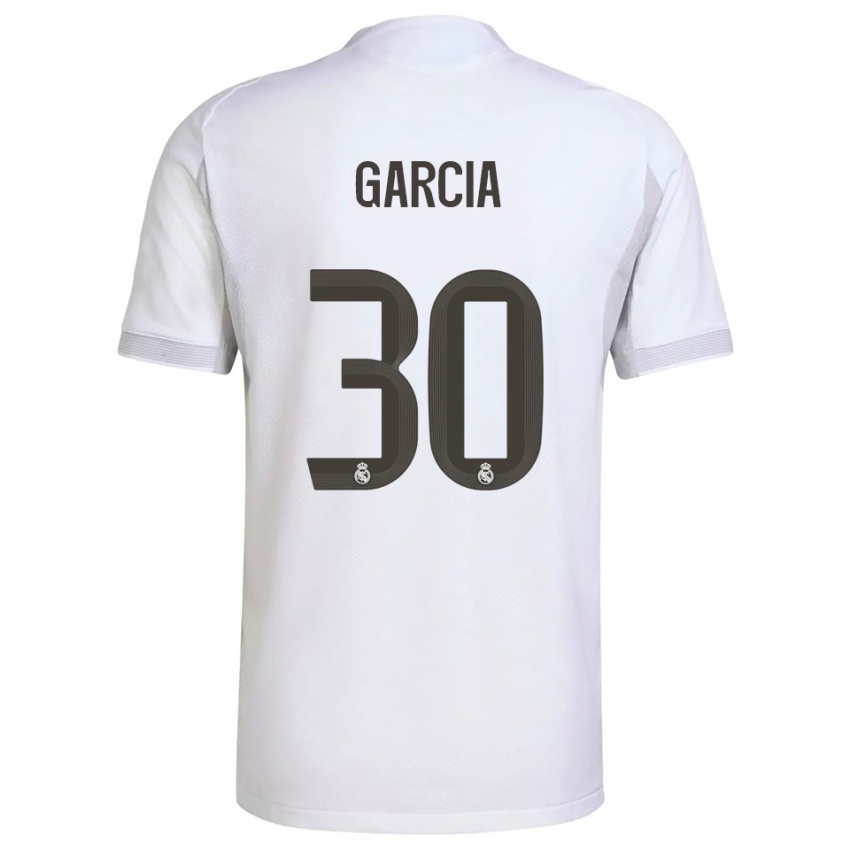 נשים גונסאלו גרסיה #30 לבן צהוב ג'רזי ביתית 2025/26 חולצה קצרה