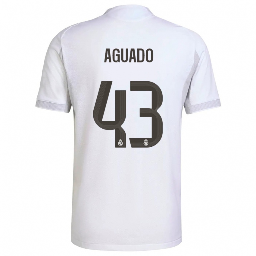 נשים דייגו אגואדו פאסיו #43 לבן צהוב ג'רזי ביתית 2025/26 חולצה קצרה